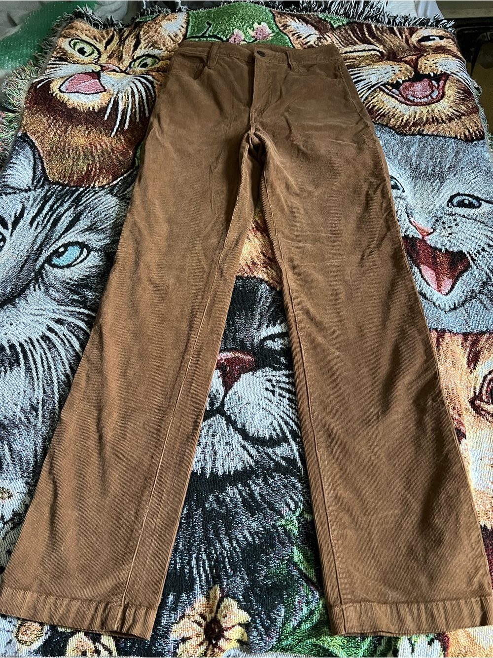 Faherty Brown Corduroy Boot Cut Pants